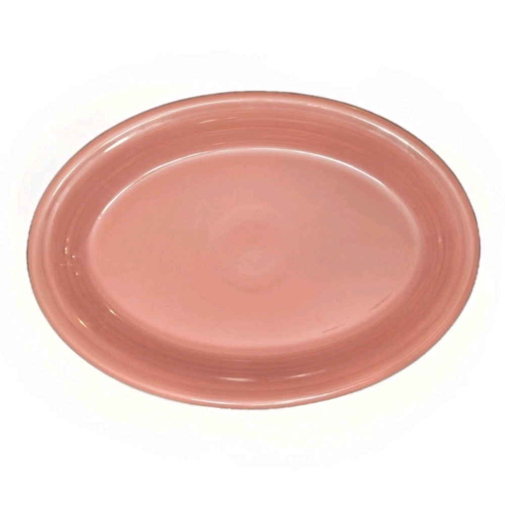 Homer Laughlin Fiesta Large Oval Serving Platter/Plate 13 5/8" Flamingo Retired